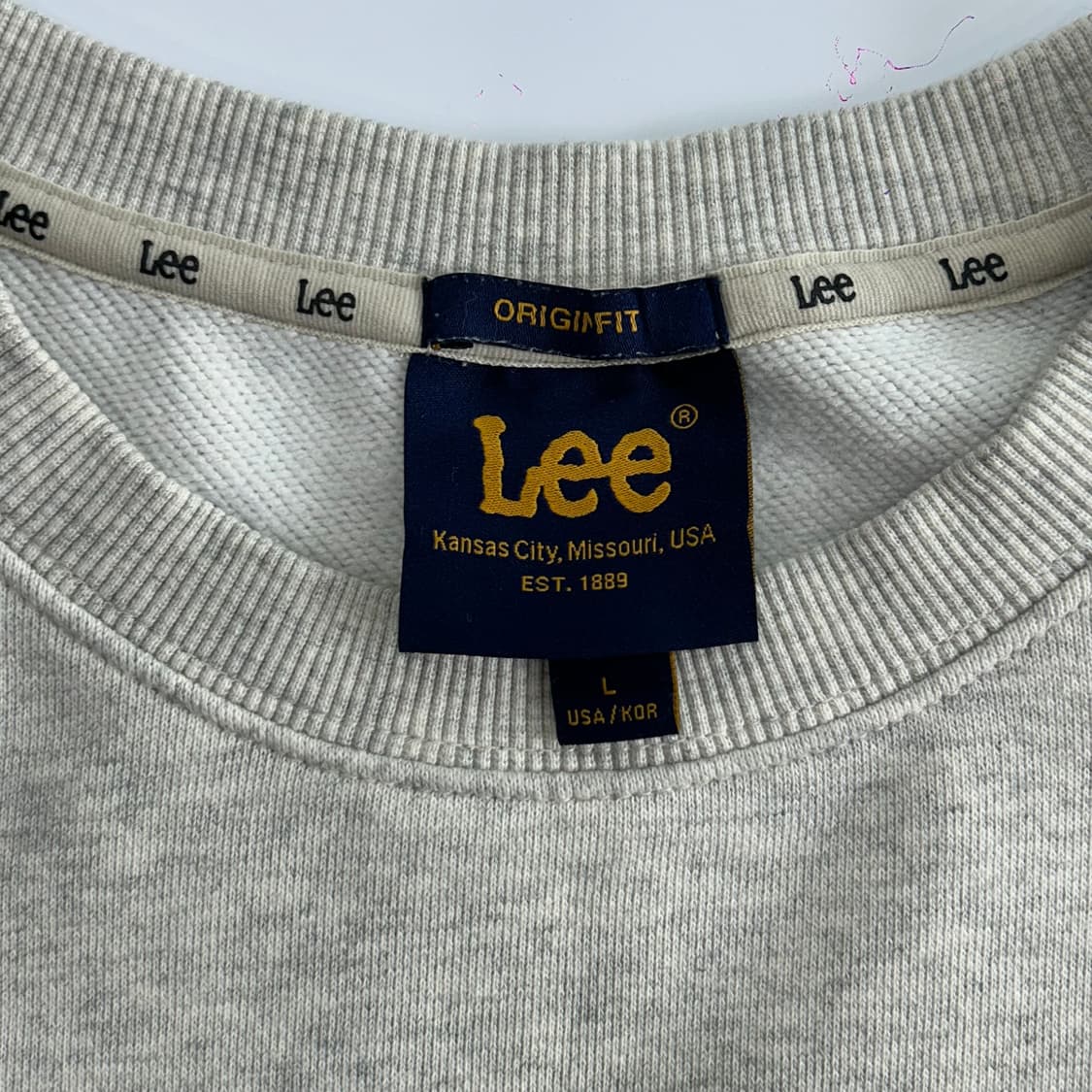 Lee 리 딥그린 스몰로고 멜란지 맨투맨   상품이미지6