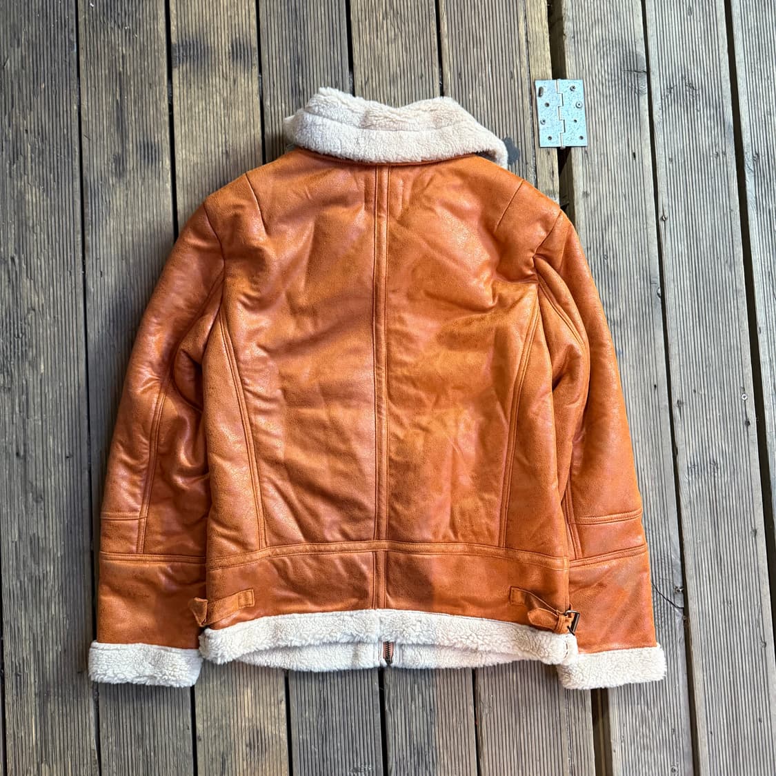 카멜 무스탕 가죽자켓 상품이미지3