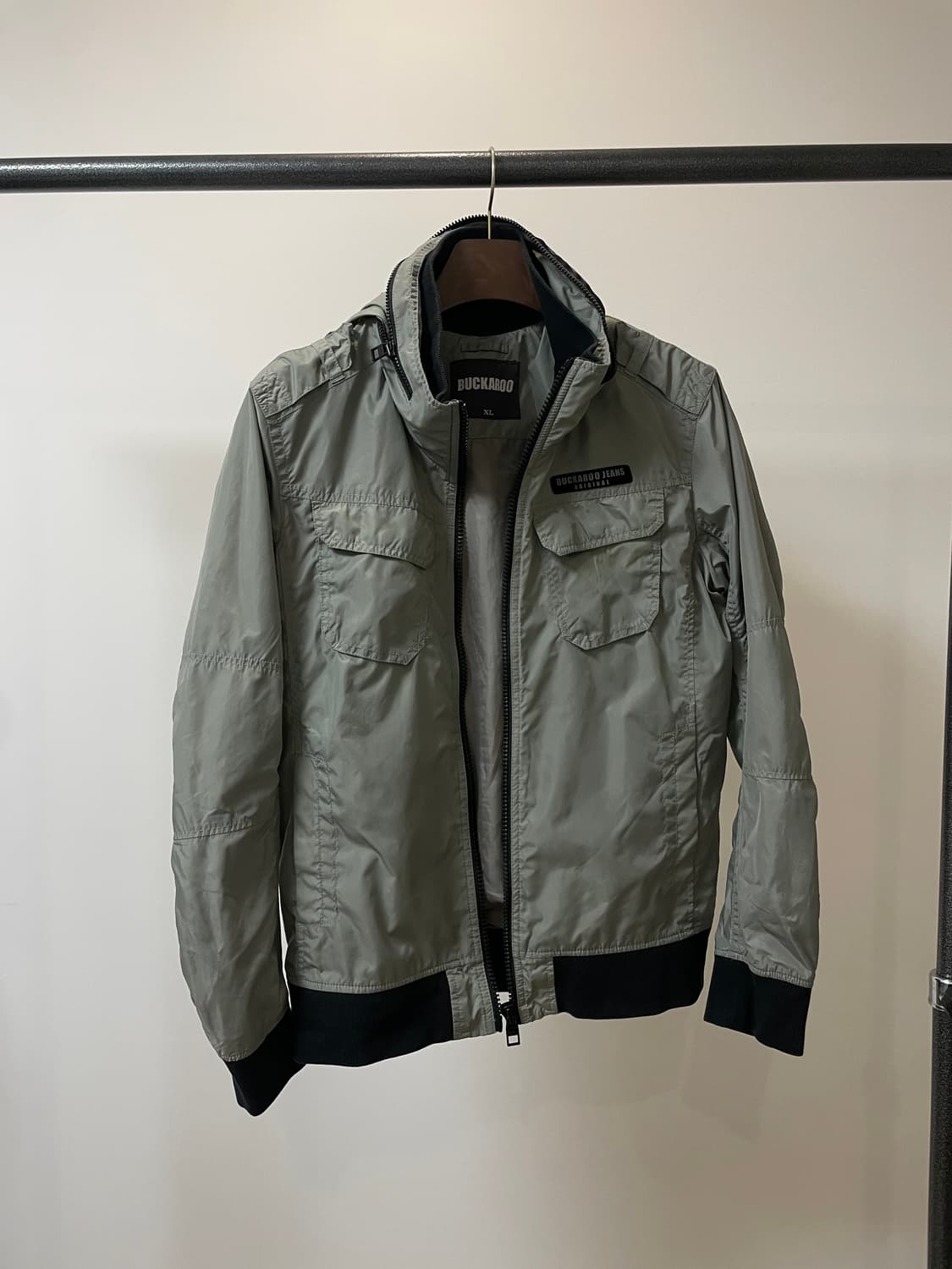 (XL) buckaroo 버커루 히든 후드 바람막이 블루종 자켓 상품이미지2