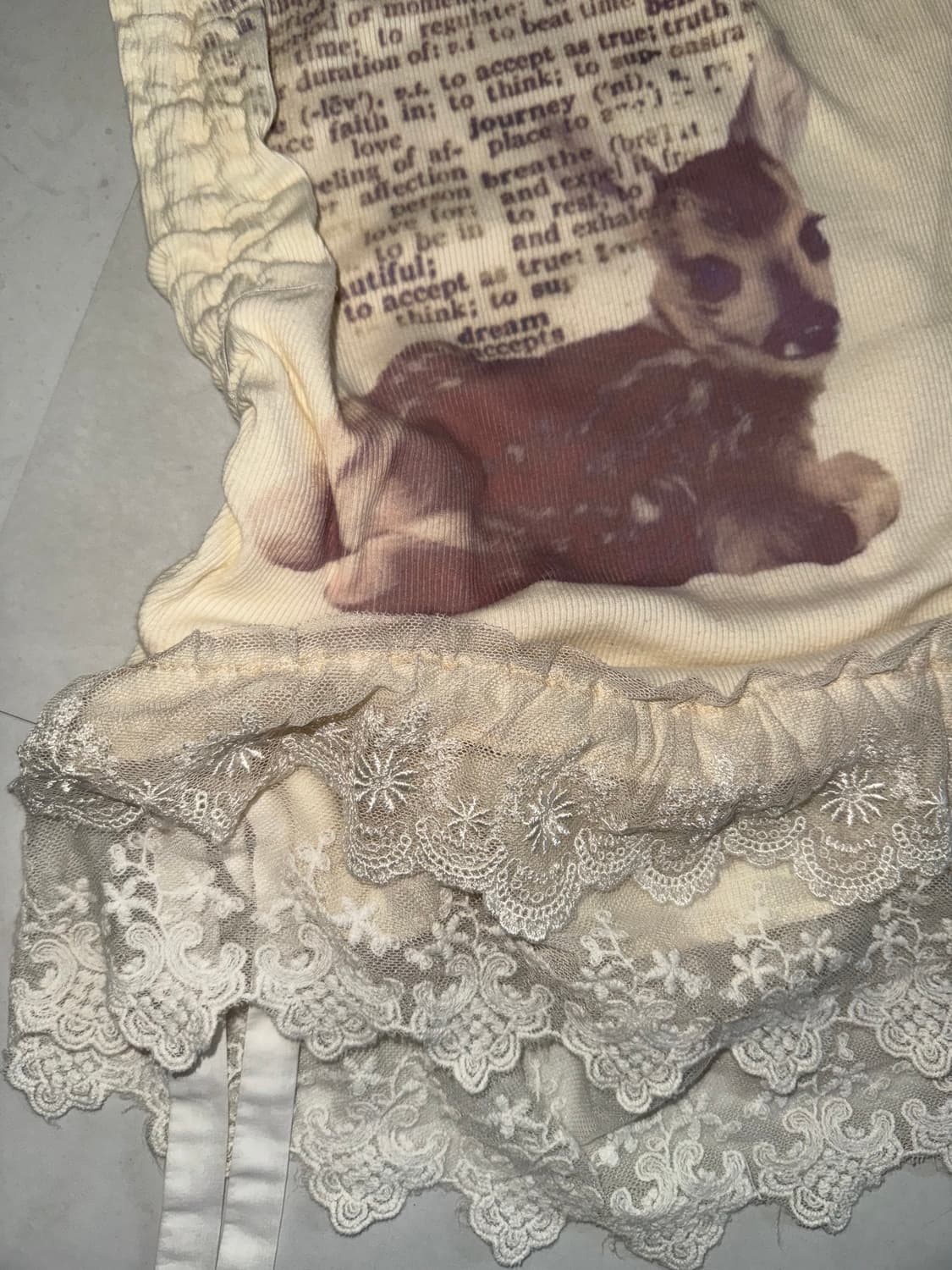 디어 프린팅 사이드 셔링 원피스 탑 상품이미지1