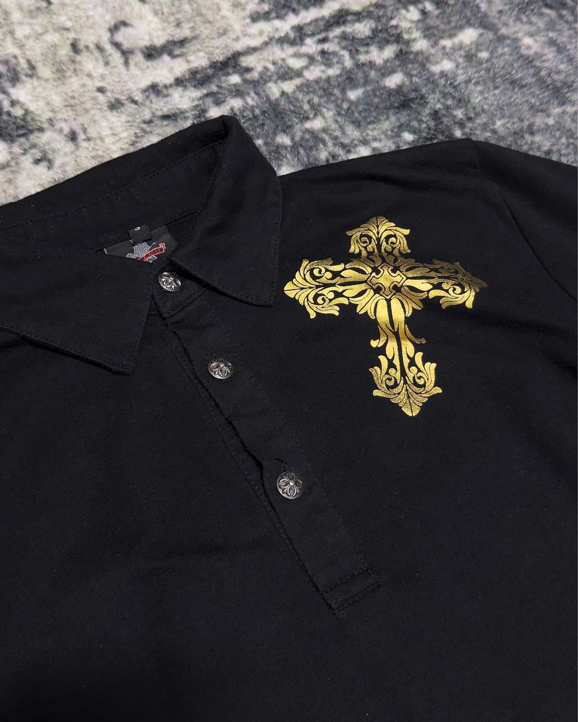{BABY MAKER} Gold Cross Polo Shirt  상품이미지9