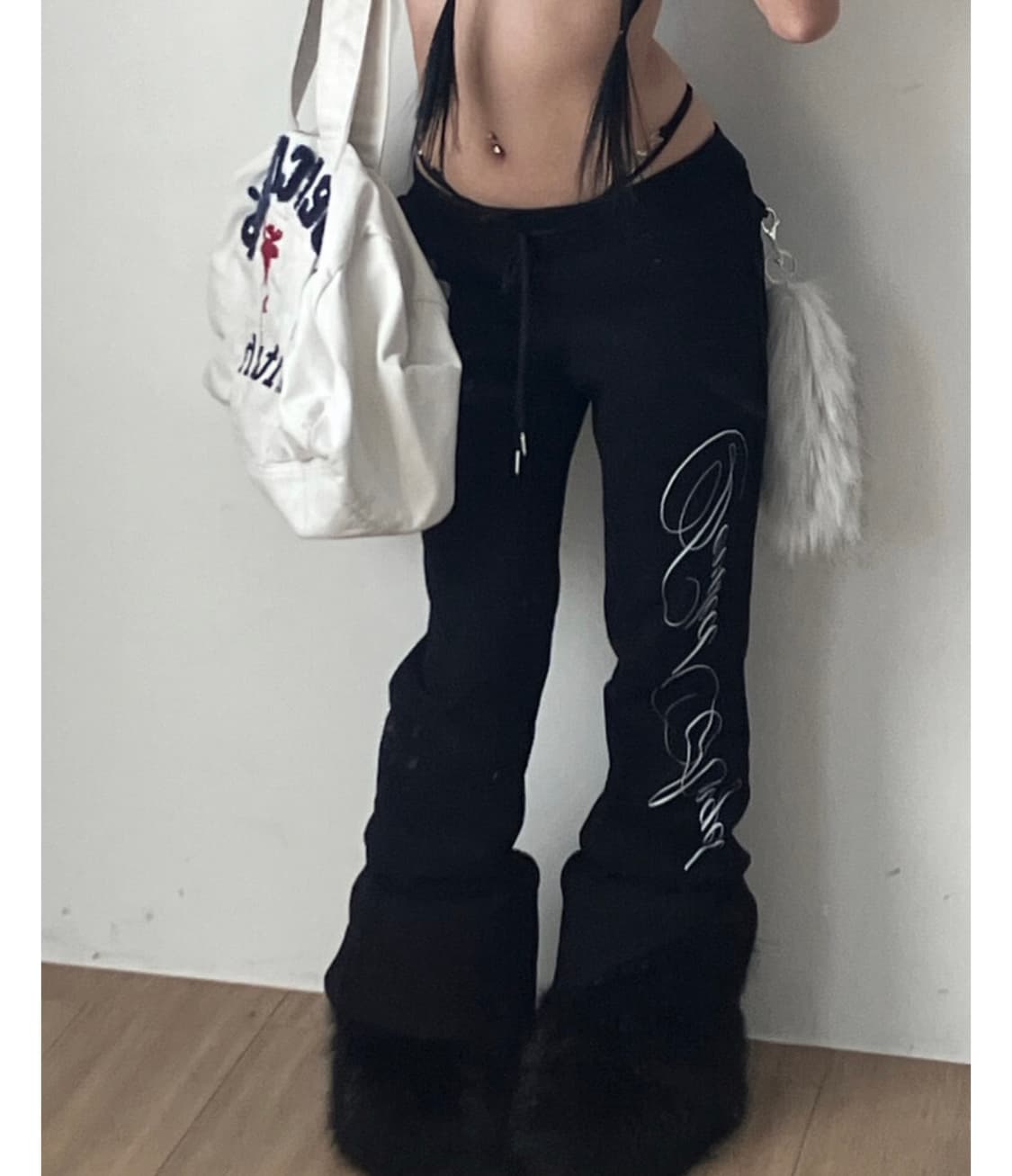 엔젤넘버555 Devoted Angel Pants 블랙 상품이미지3