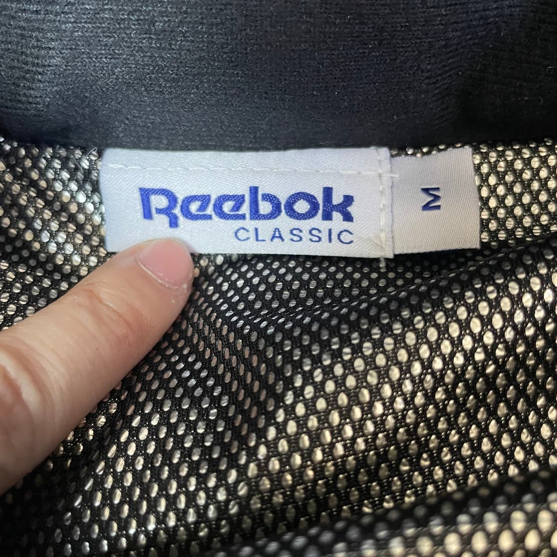 리복 로고 다운 네이비 후드 벤치 롱패딩 M 상품이미지4