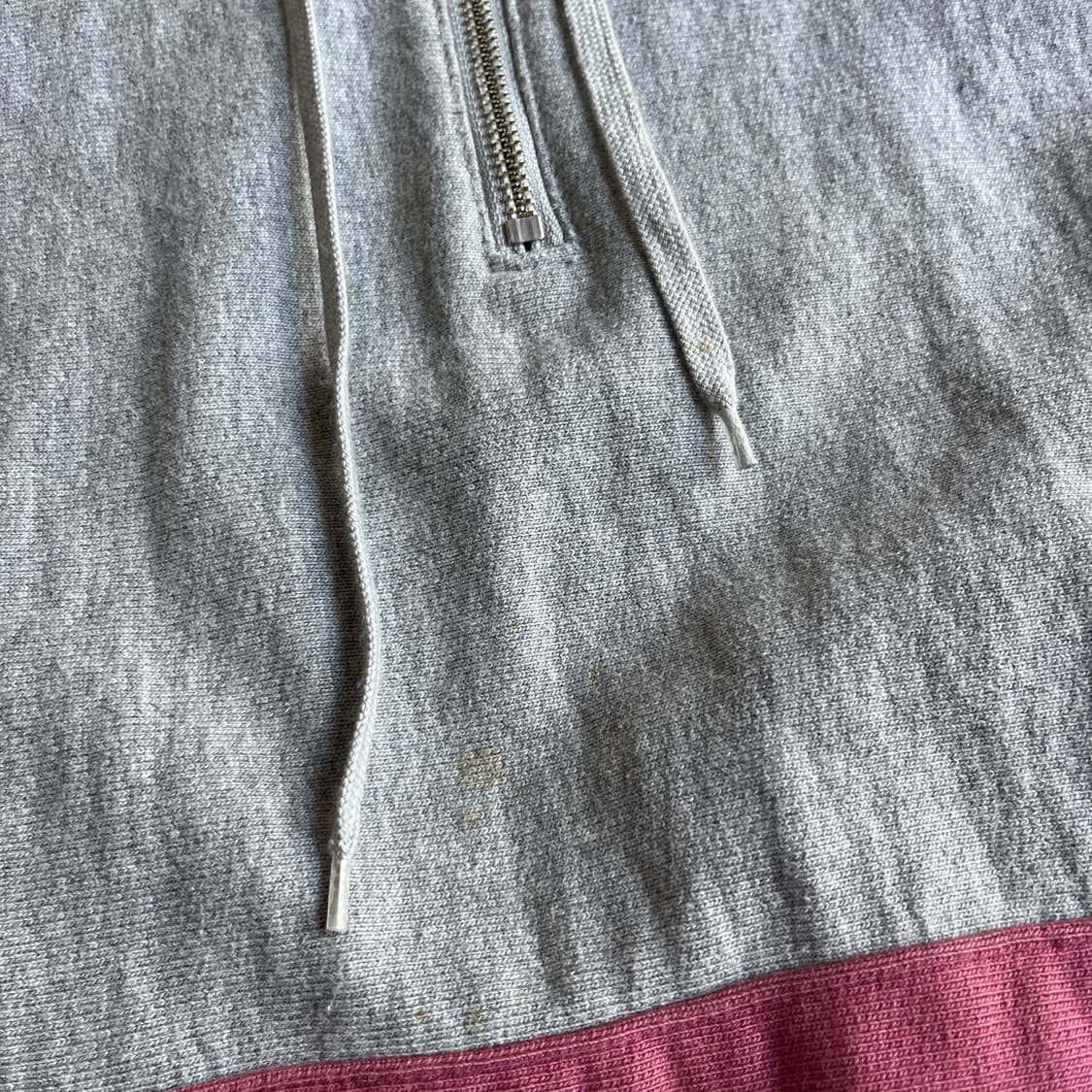 어서스 베이프 배색 쿼터집 와플 안감 후디 상품이미지2