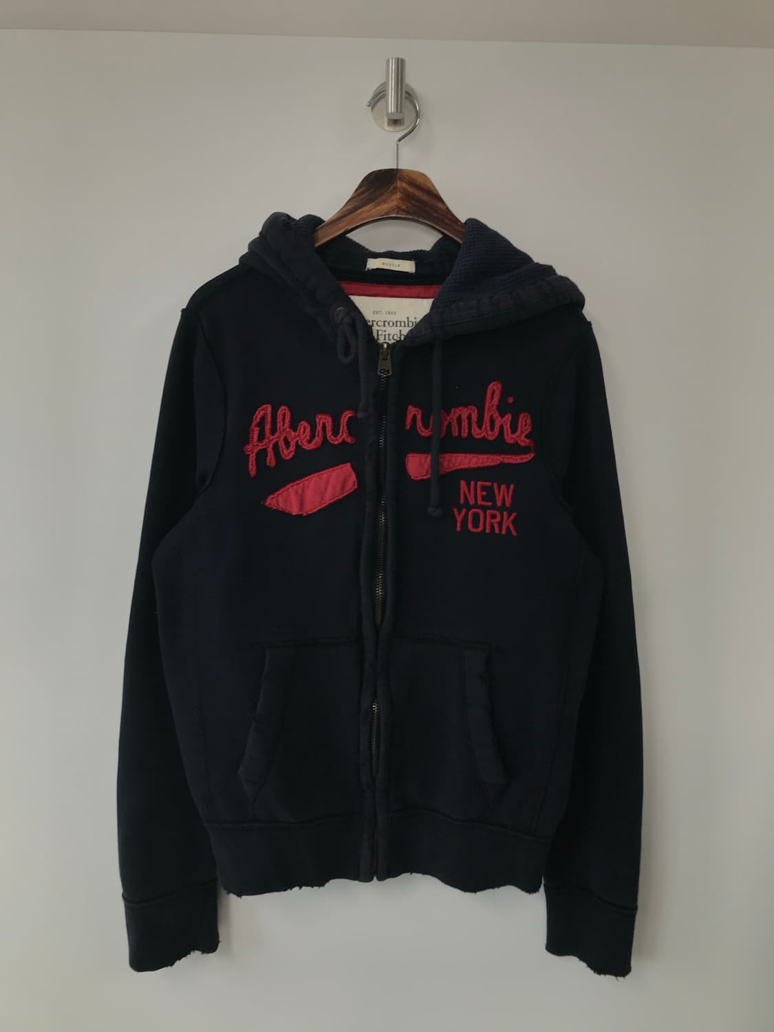 아베크롬비 y2k 와투케 헤비코튼 네이비 후드집업 상품이미지2