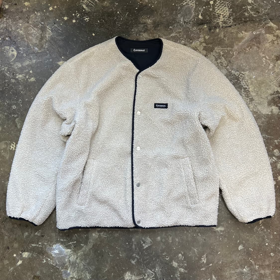 L) 커버낫 리버시블 양면 쉐르파 집업 자켓 뽀글이 후리스 상품이미지2