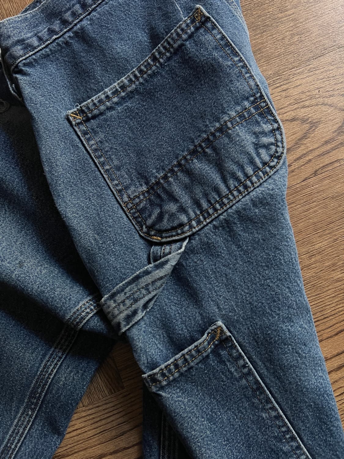 [28]칼하트 USA 덩가리핏 빈티지 워싱 싱글니 카펜터 워크 데님 팬츠 상품이미지7