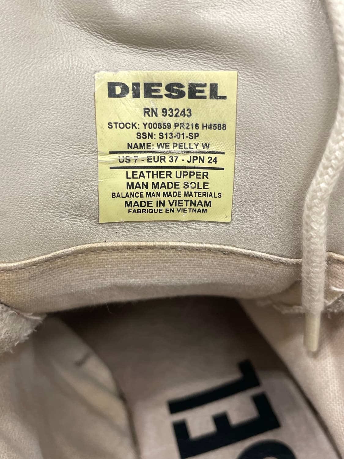 디젤(DIESEL) Y2K 레이스업 스웨이드 가죽 웨지 부츠 (비브람) 상품이미지7