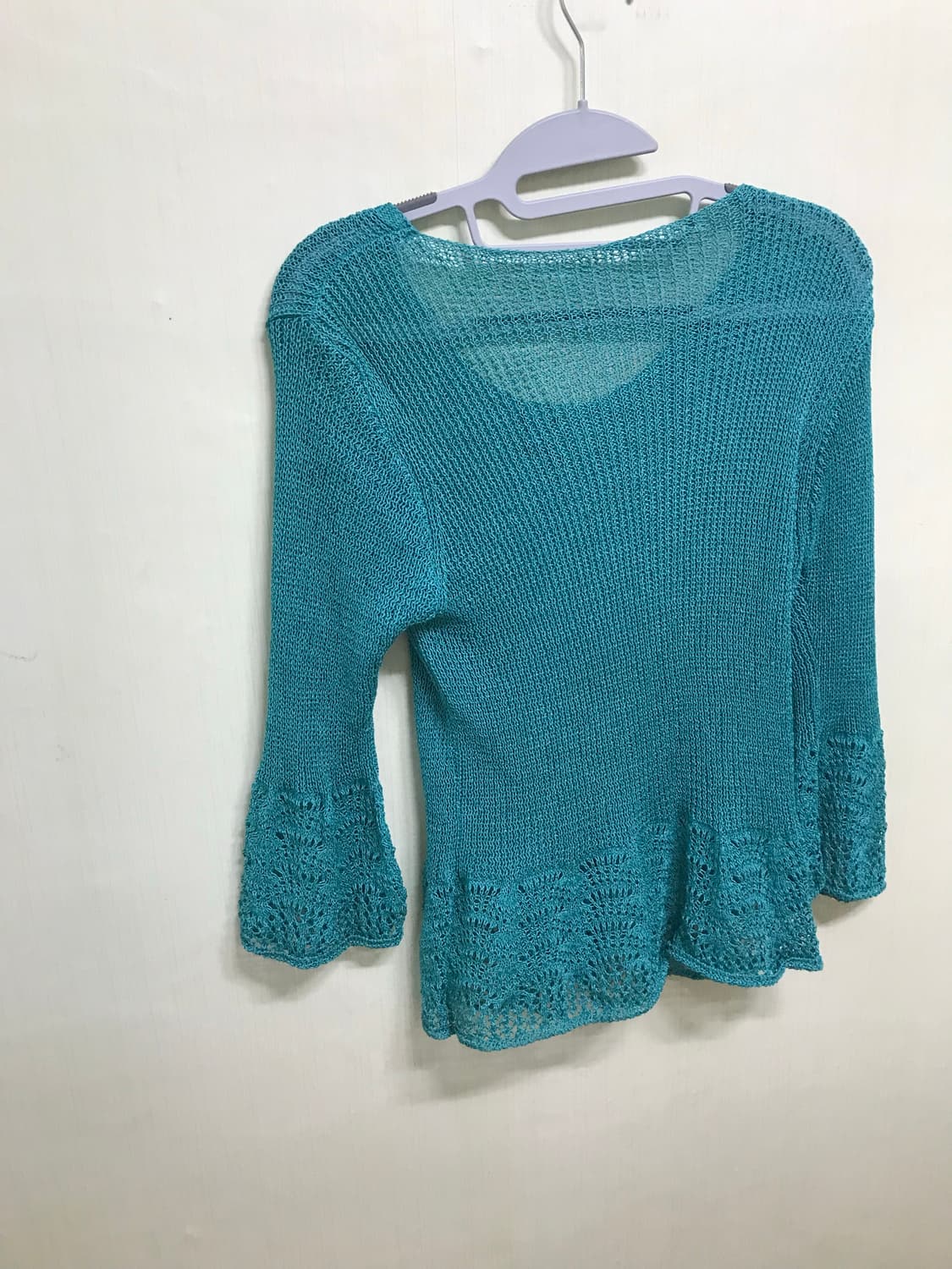 aqua blue punching knit cardigan 상품이미지7