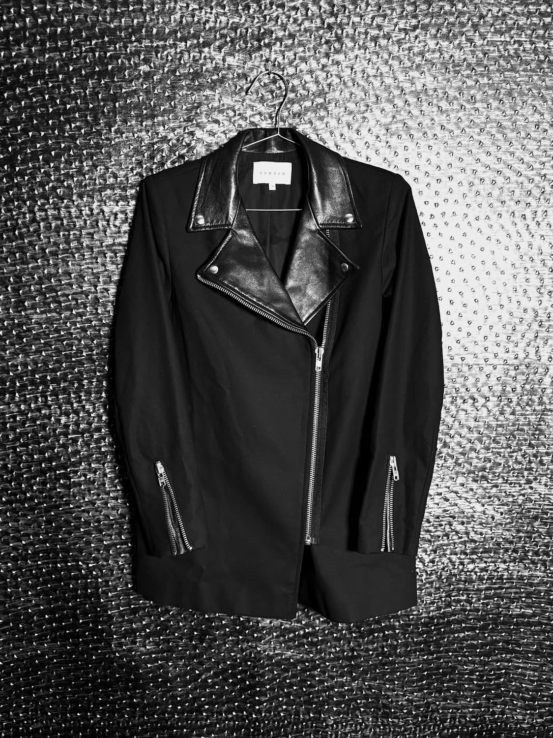 산드로 레더카라넥 블레이저 상품이미지1