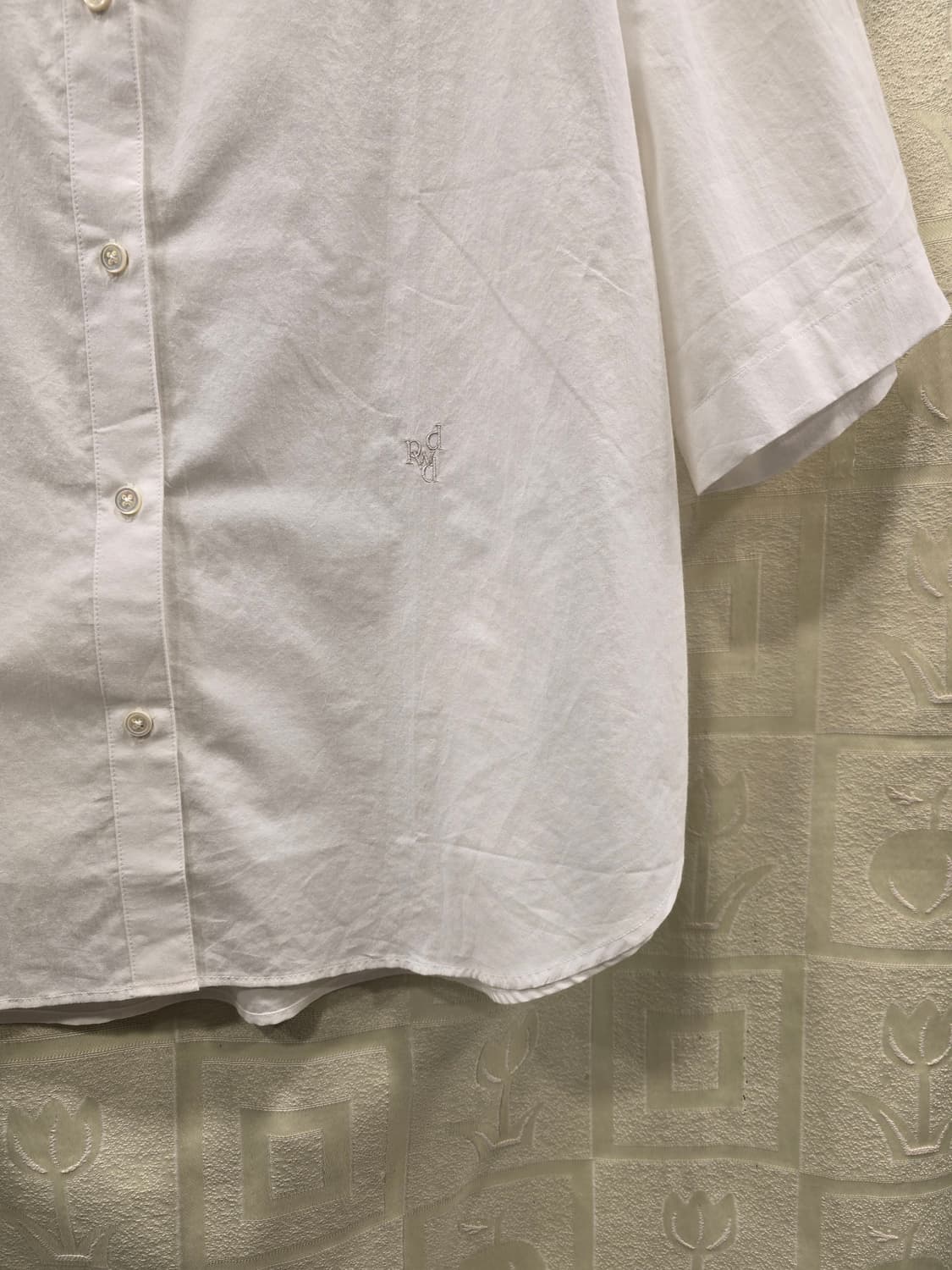 드파운드 depound 여성 화이트 코튼 반팔 셔츠 프리사이즈 상품이미지4