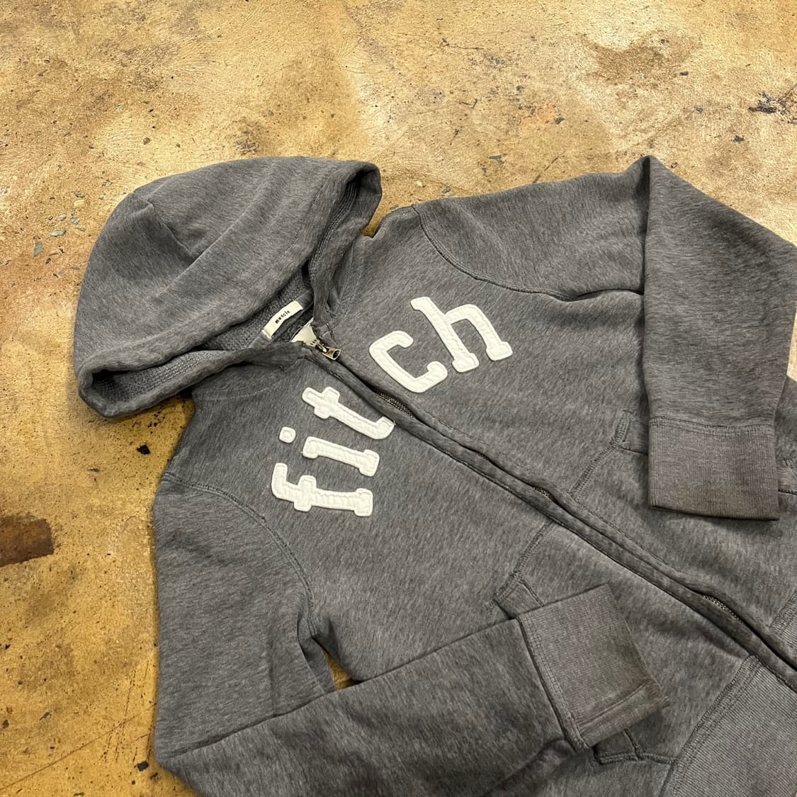 아베크롬비 그레이 딱붙 후드집업  상품이미지1