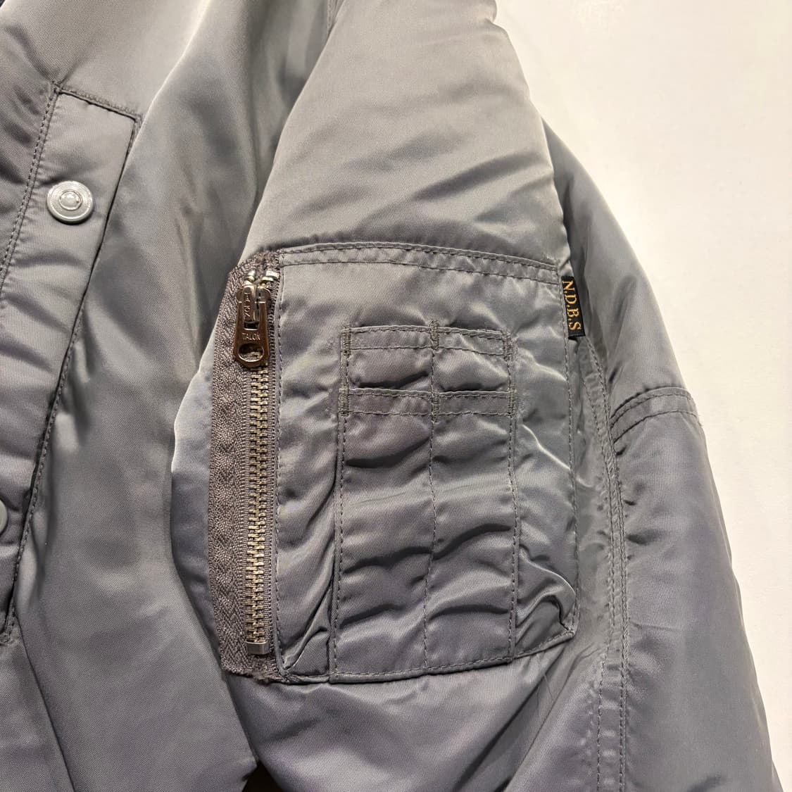 [S] 누드본즈 N.D.B.S 후드 N-3B 야상 점퍼 그레이 B852 상품이미지7