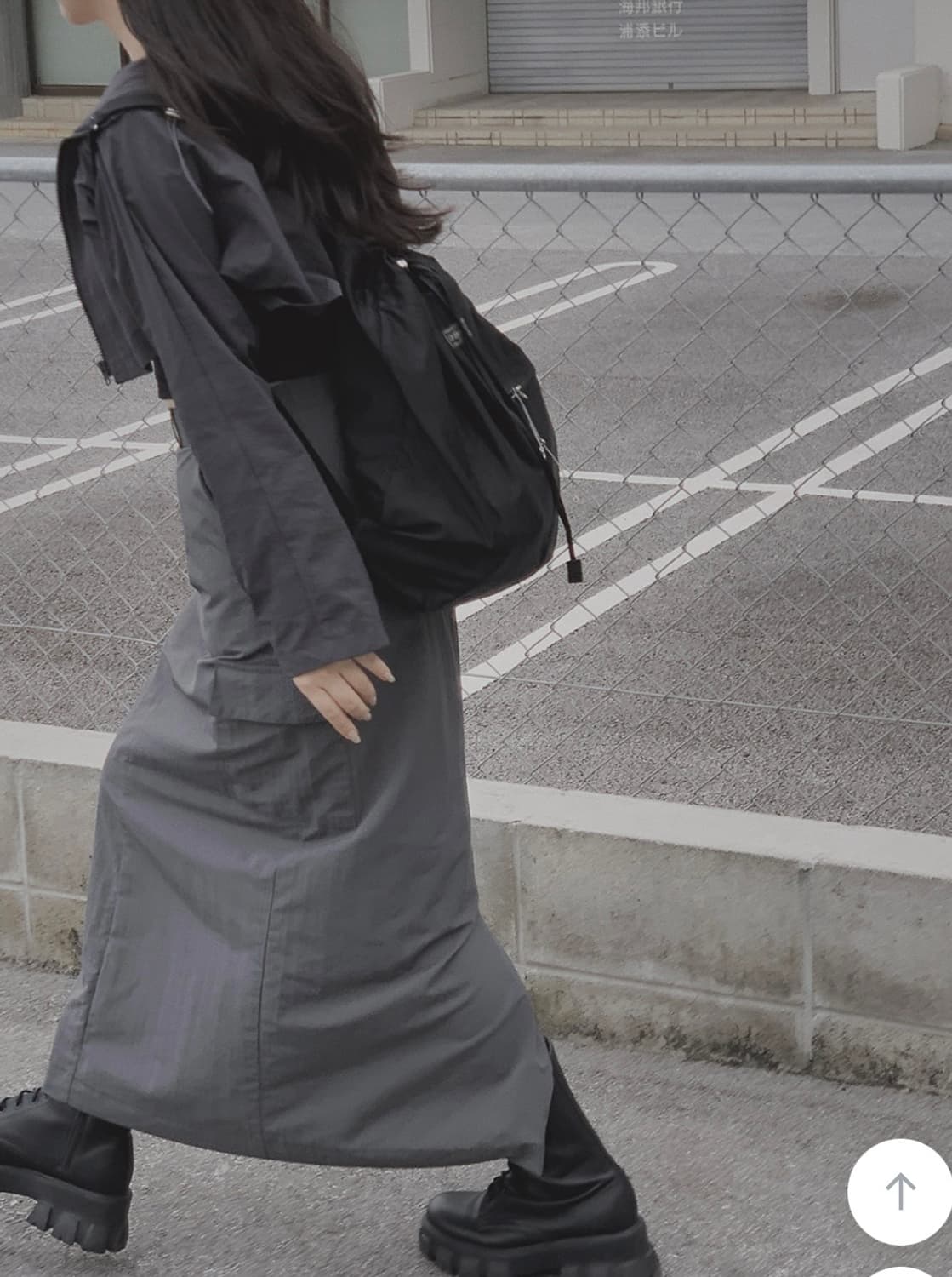 하비언니 made 유니크 나일론 카고 포켓 롱스커트 상품이미지1