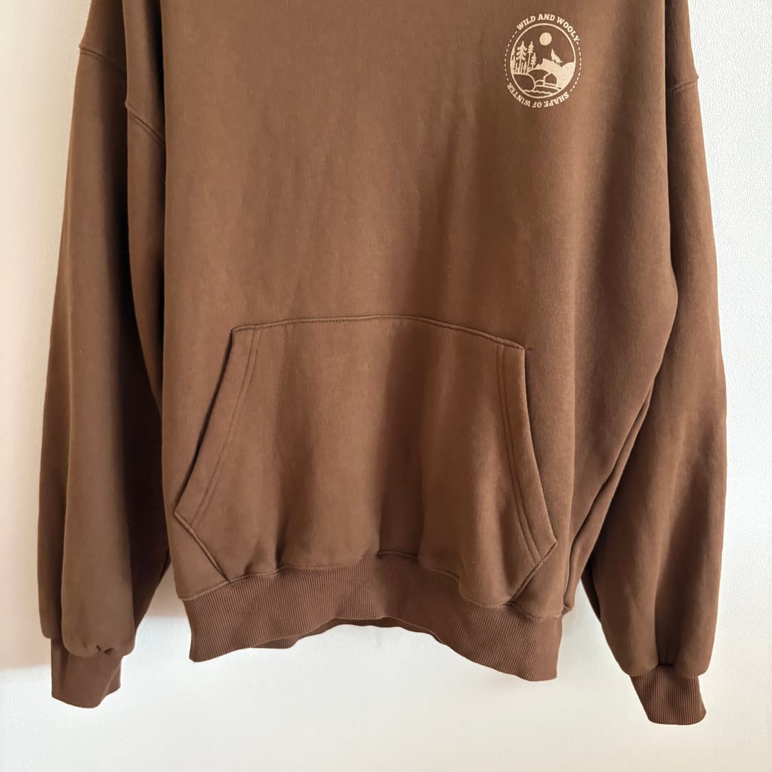 언더베이스 브라운 프린팅 후드티 M 상품이미지2