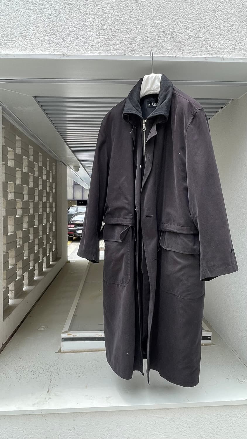 Italian Tailored Layered Collar Long Tre 상품이미지1