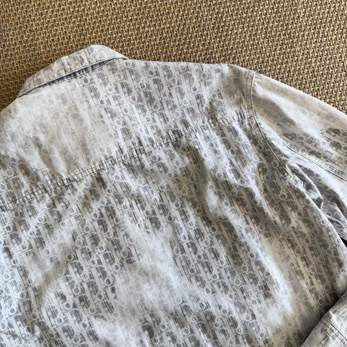 Dior 디올 최상급 일본 데님 디스트레스드 오블리크 샤켓 자켓 셔츠 상품이미지7