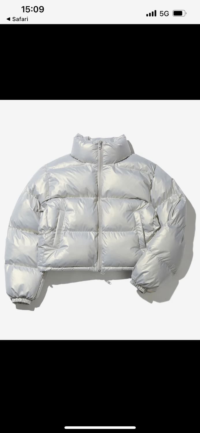 비터셀즈 글로시 크롭 푸퍼 자켓-실버(free) 상품이미지6