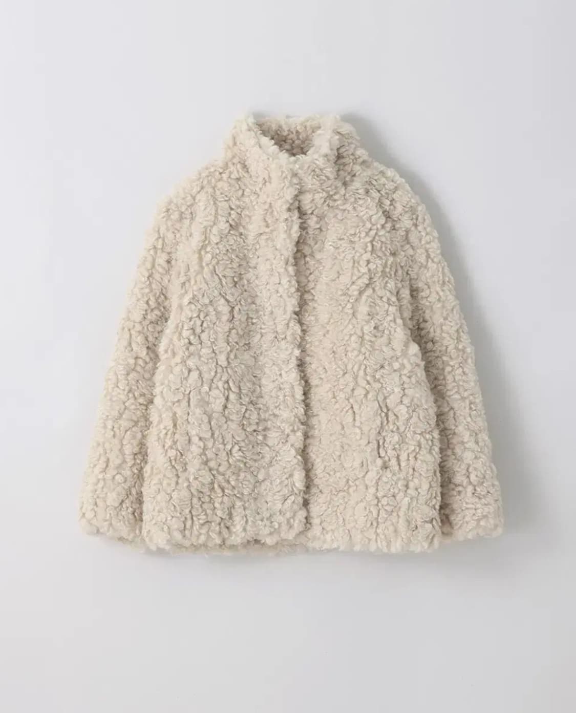 노티아 시어링 하이넥 퍼자켓 상품이미지1