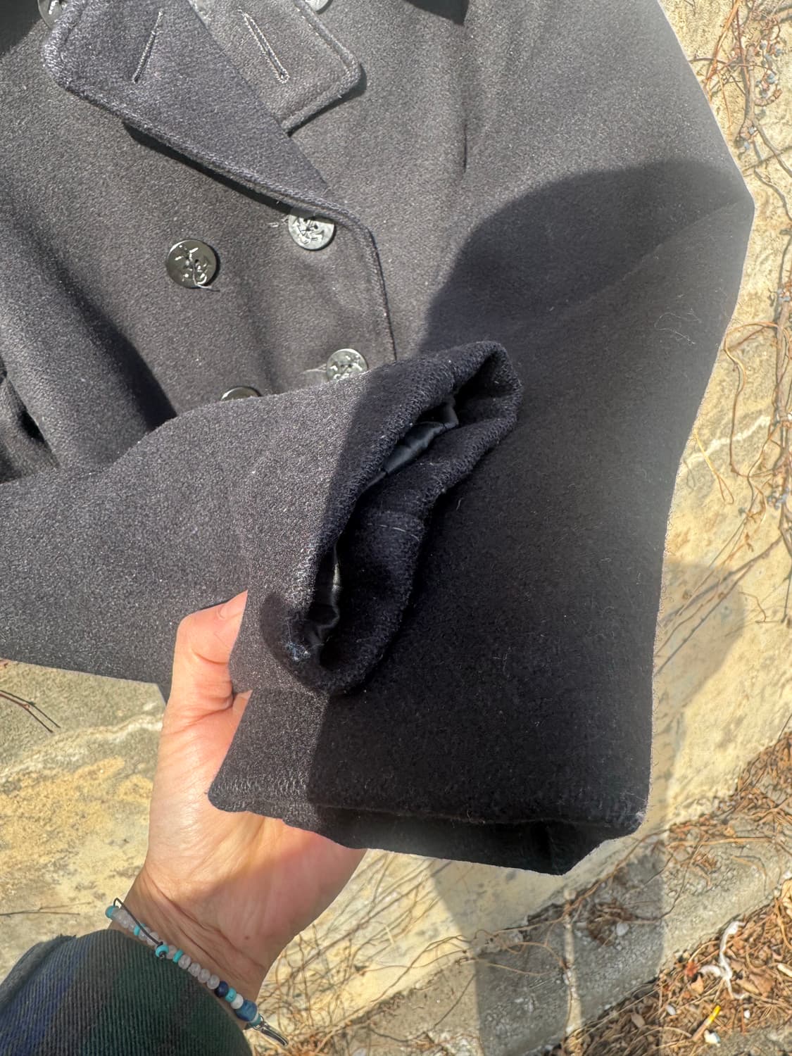 90s schott 미군 미해군 usn 740n 10버튼 피 코트 상품이미지5