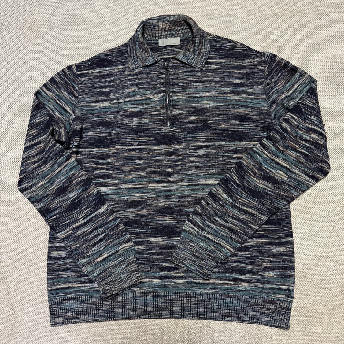 미쏘니 반집업 카라 니트 상품이미지1