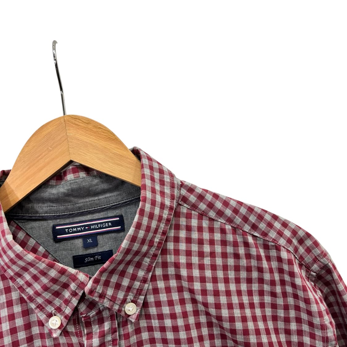 타미힐피거 슬림 핏 깅엄 체크 셔츠 상품이미지3
