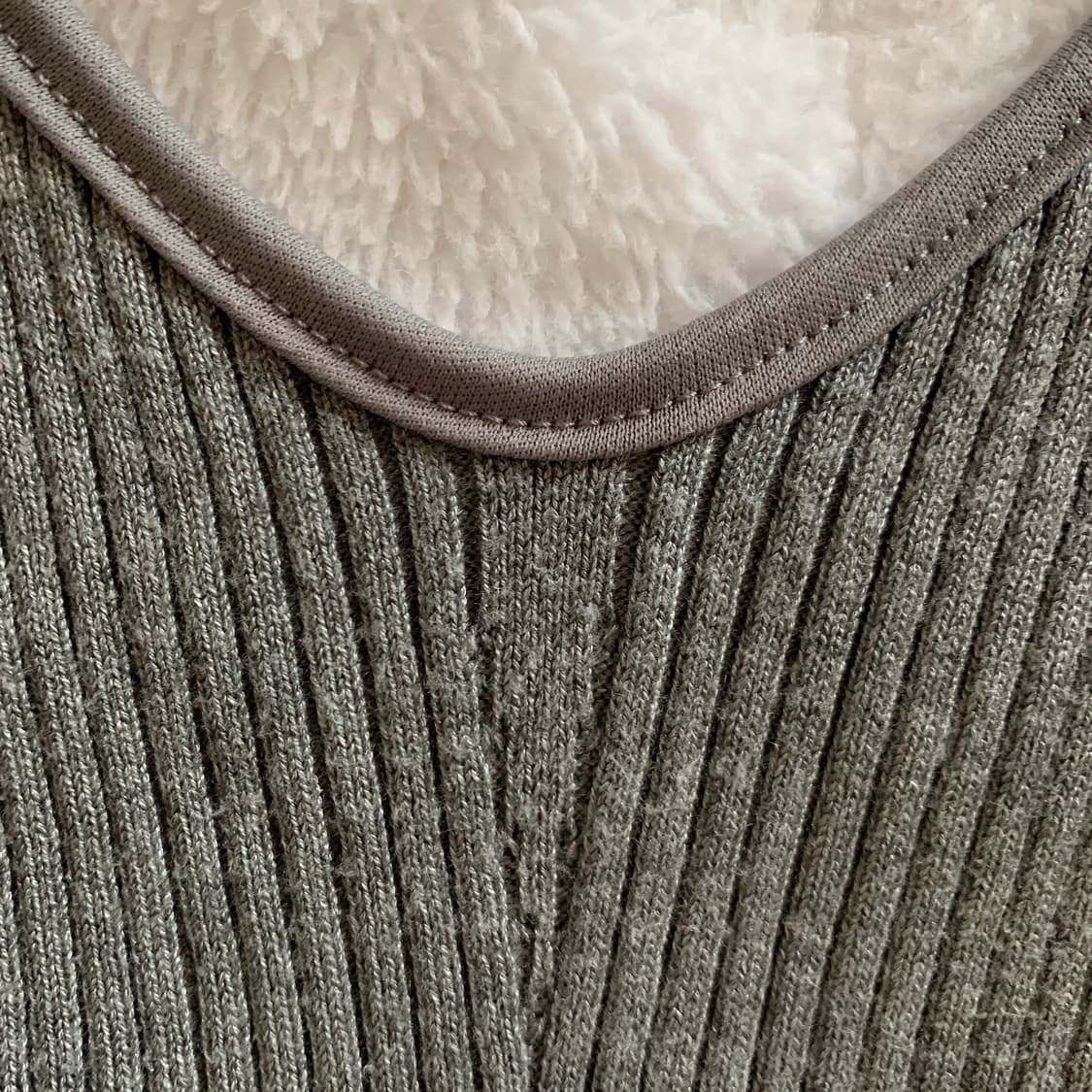 그레이 골지 니트 뷔스티에 레이어드 나시 탑 상품이미지6