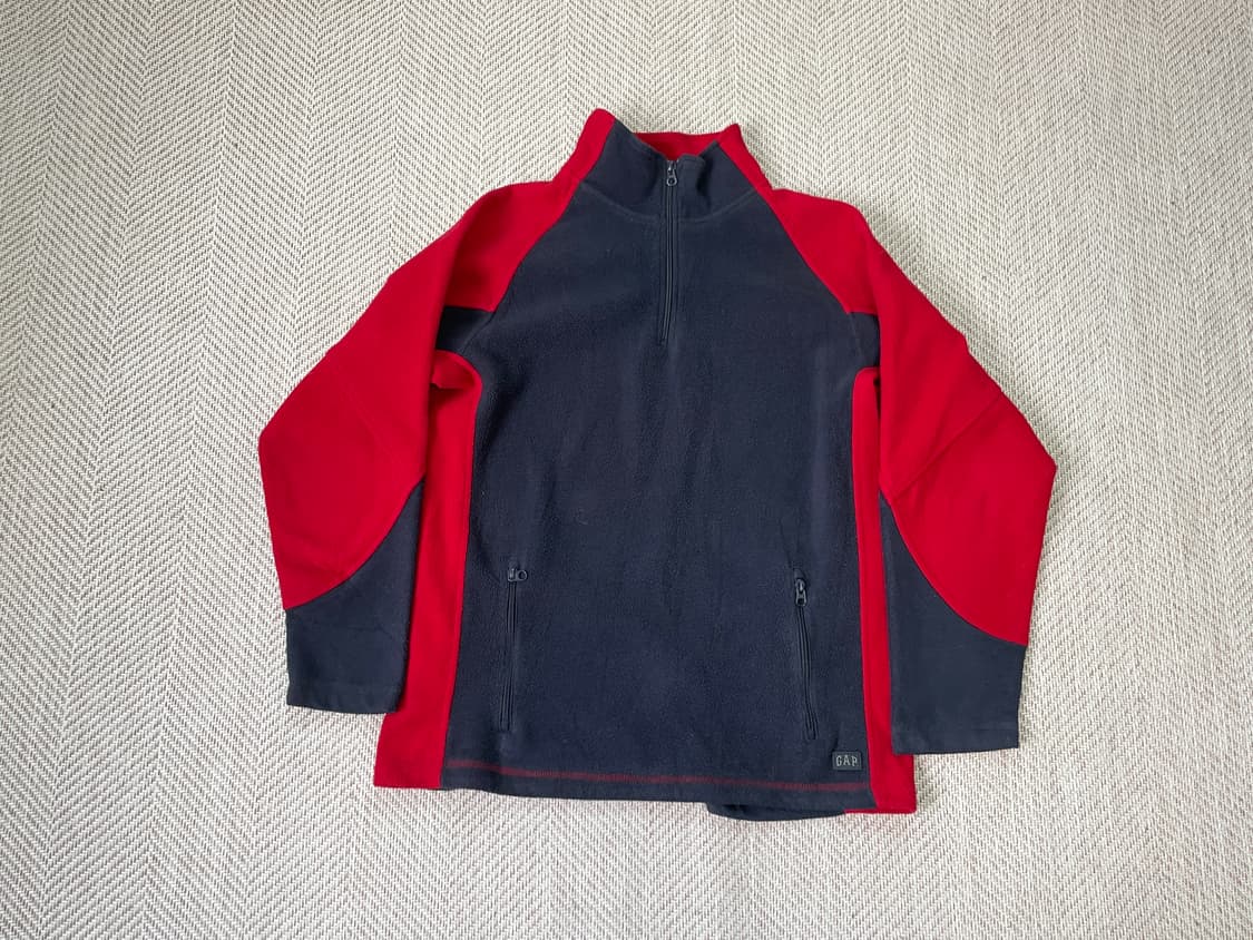 00s 올드갭 배색 플리스 하프집업 상품이미지1