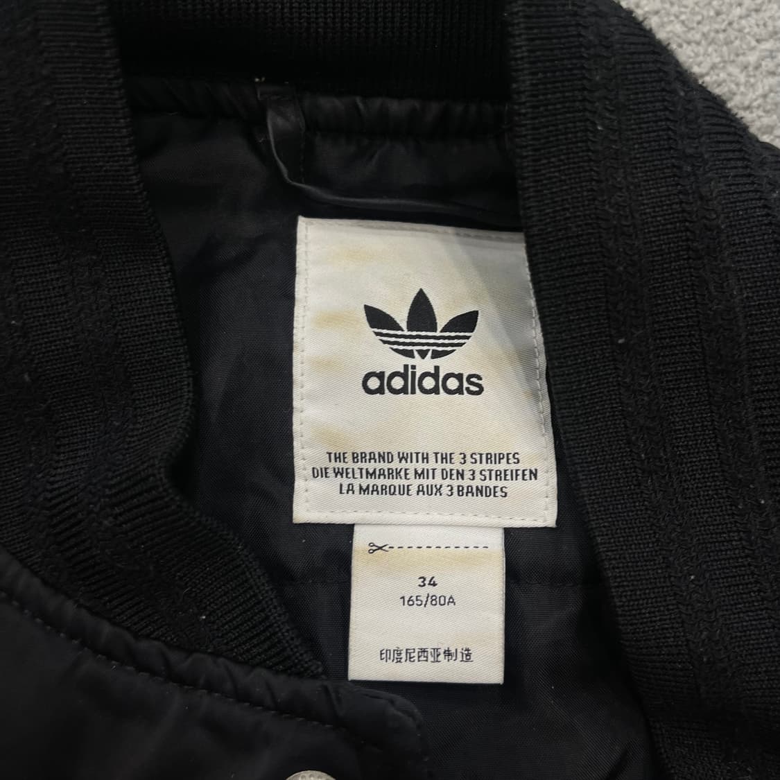 100 아디다스 빅로고 블랙 봄버자켓 상품이미지6