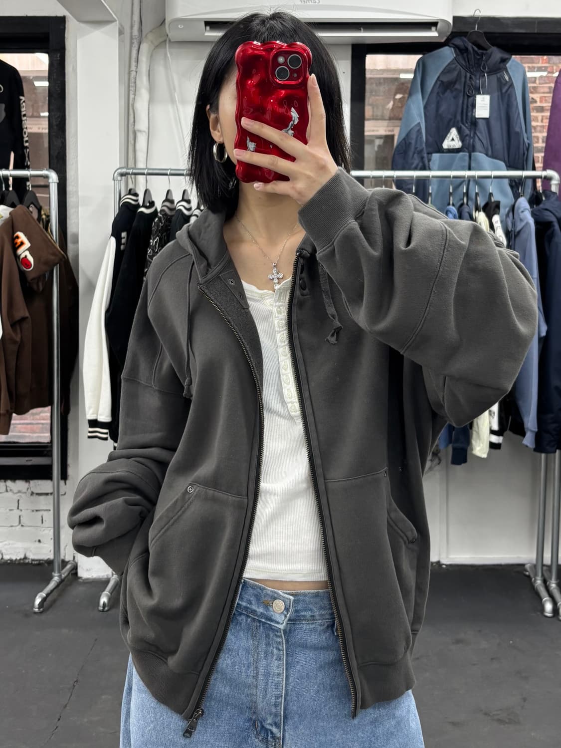 ETCE 투웨이 워시드 후드집업 상품이미지3