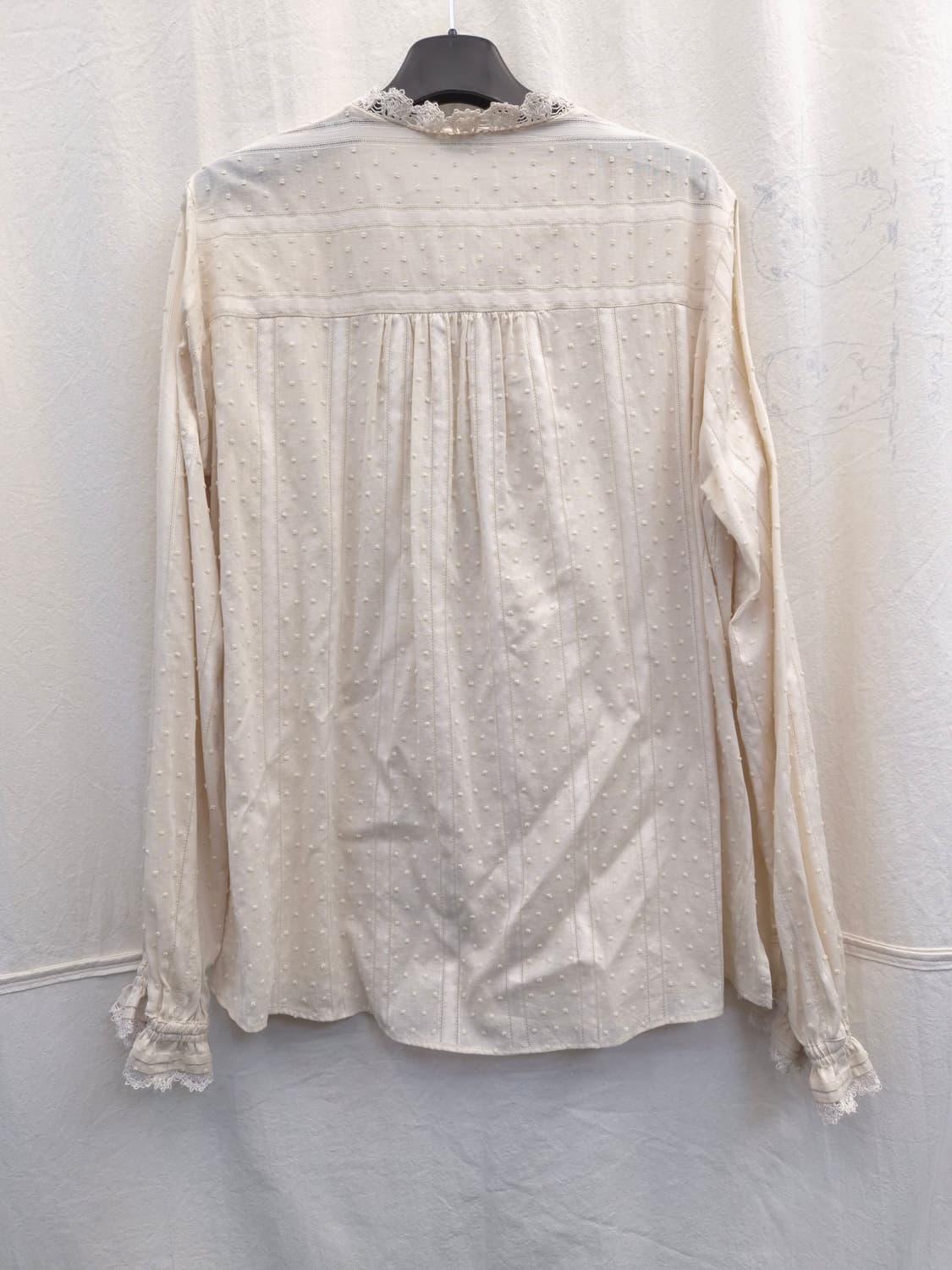 TIME 타임 아이보리 프릴 블라우스 상품이미지4