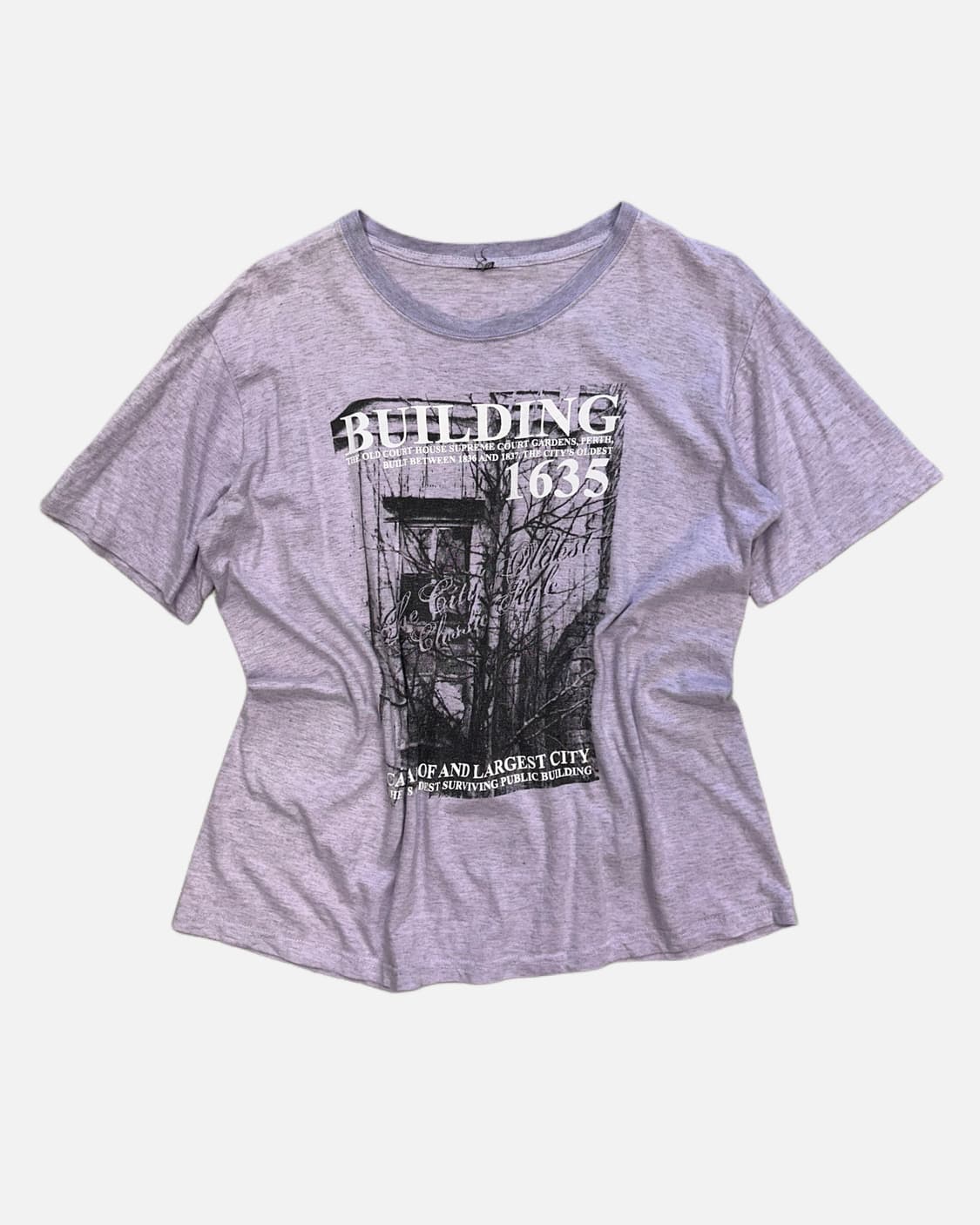 purple melange printing t-shirt 상품이미지1
