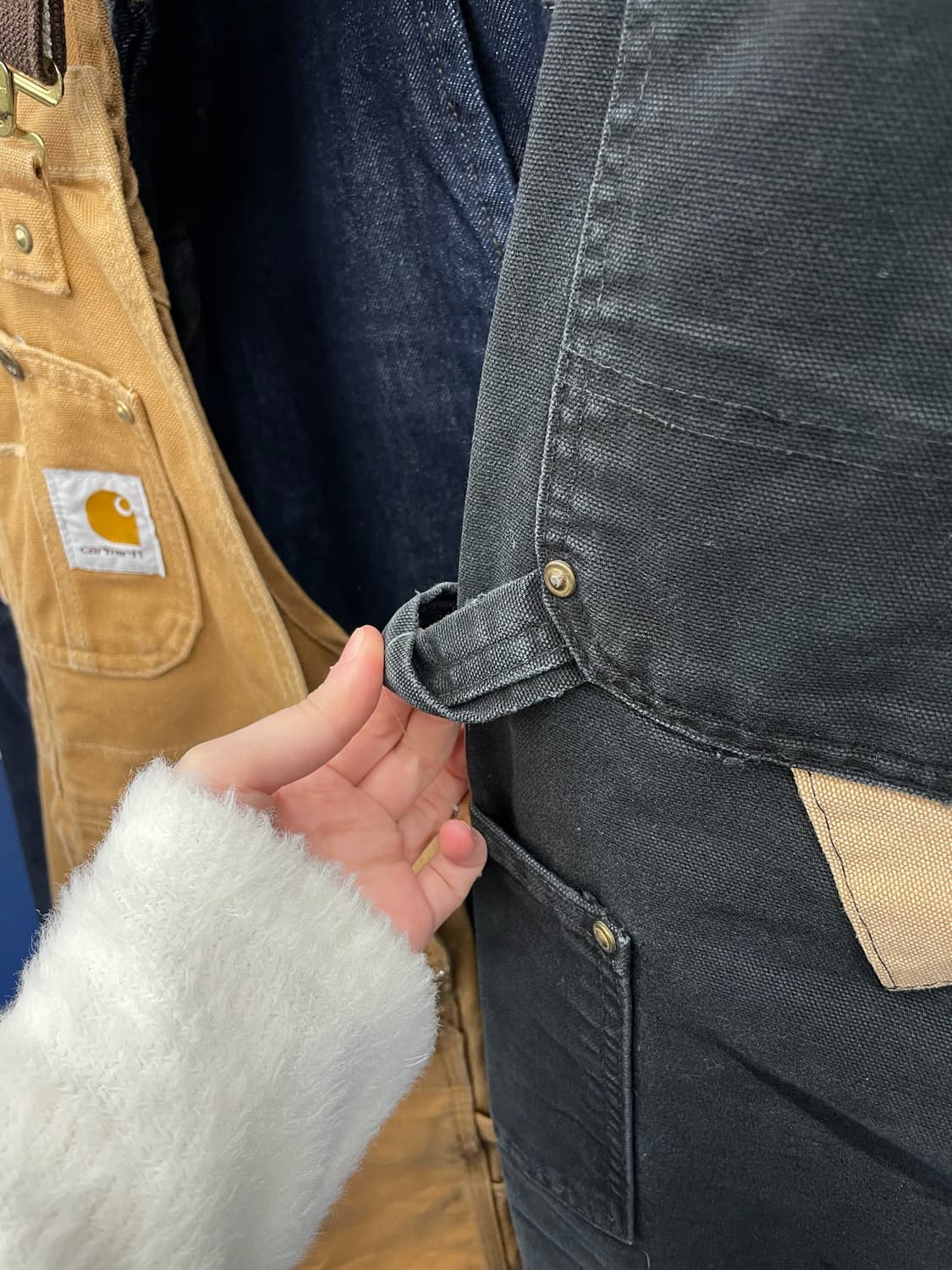 Carhartt 칼하트 더블니 데님 패치워크 커스텀 팬츠 상품이미지9