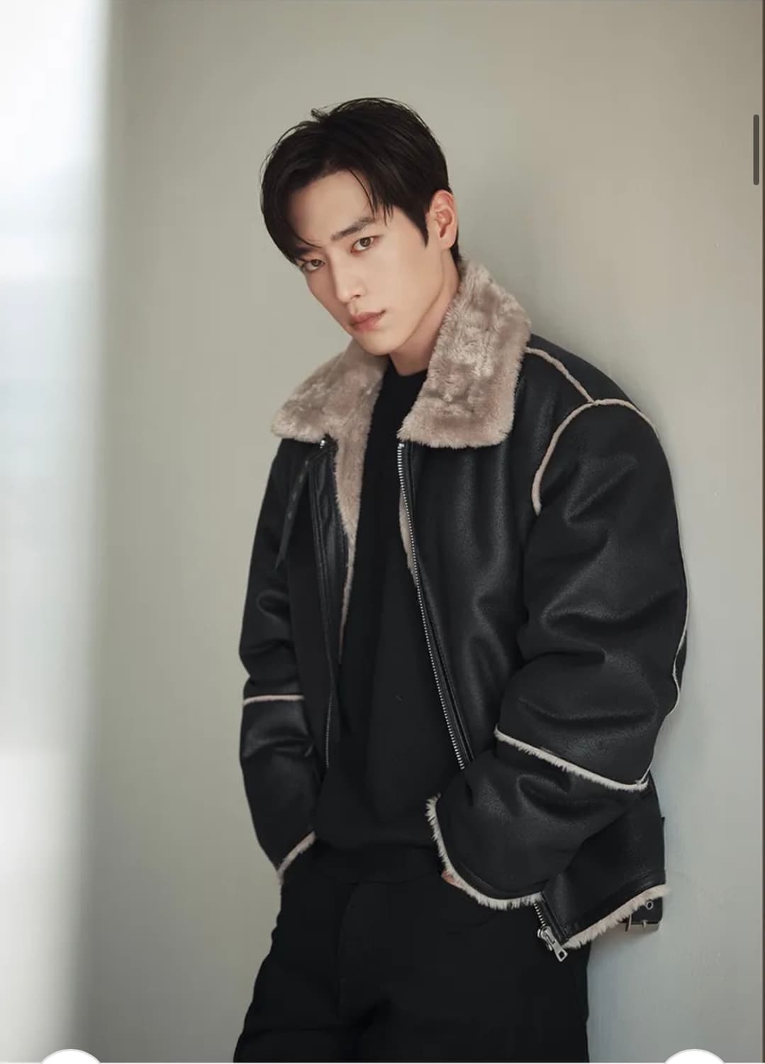 (새상품) (M)드로우핏 오버사이즈 스웨이드 라인 무스탕 자켓 상품이미지1