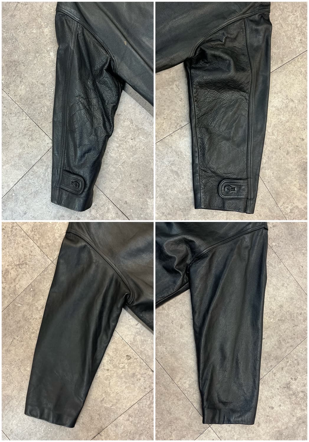 빈티지 소가죽 레더 자켓 블랙 #csz2866 상품이미지5