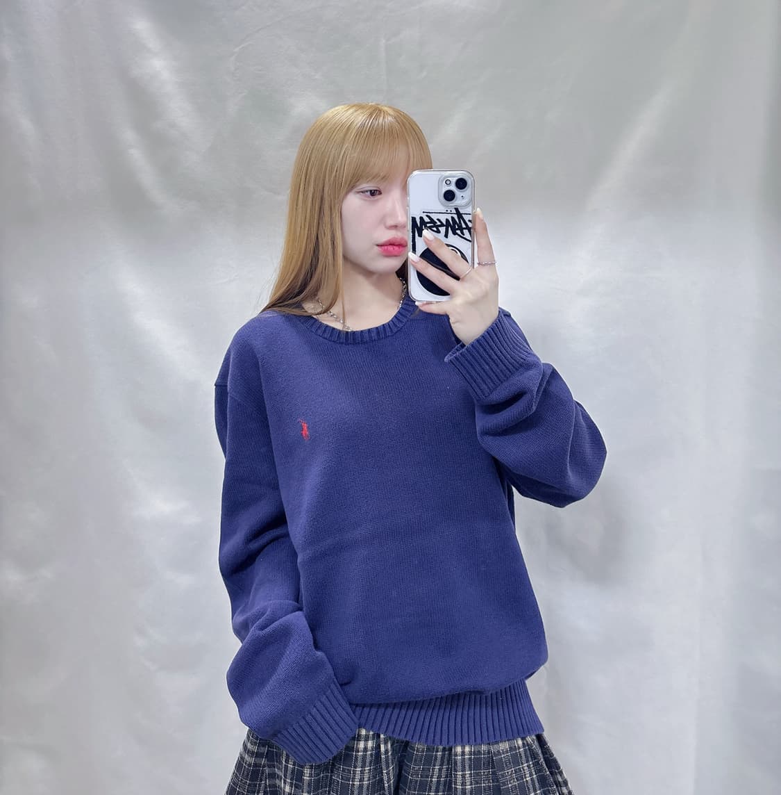 폴로 랄프로렌 네이비 포니 라운드 니트  상품이미지2