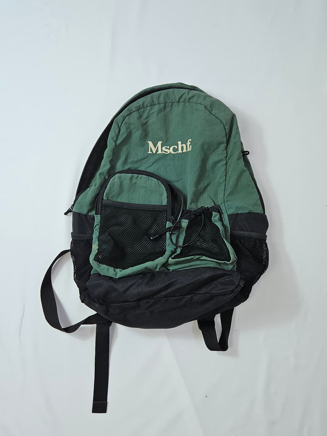 미스치프 멀티포켓 나일론 그린 백팩 상품이미지1