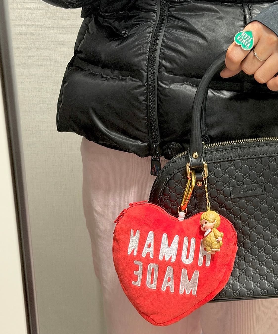 휴먼메이드 하트 패스 케이스 레드 상품이미지2