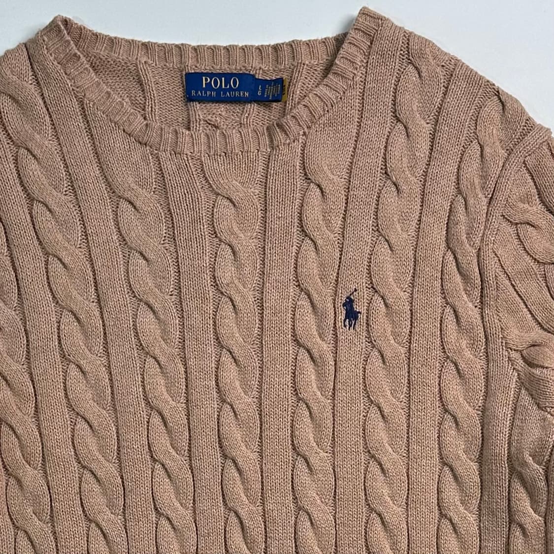 폴로 랄프로렌 베이지 케이블 니트 상품이미지3