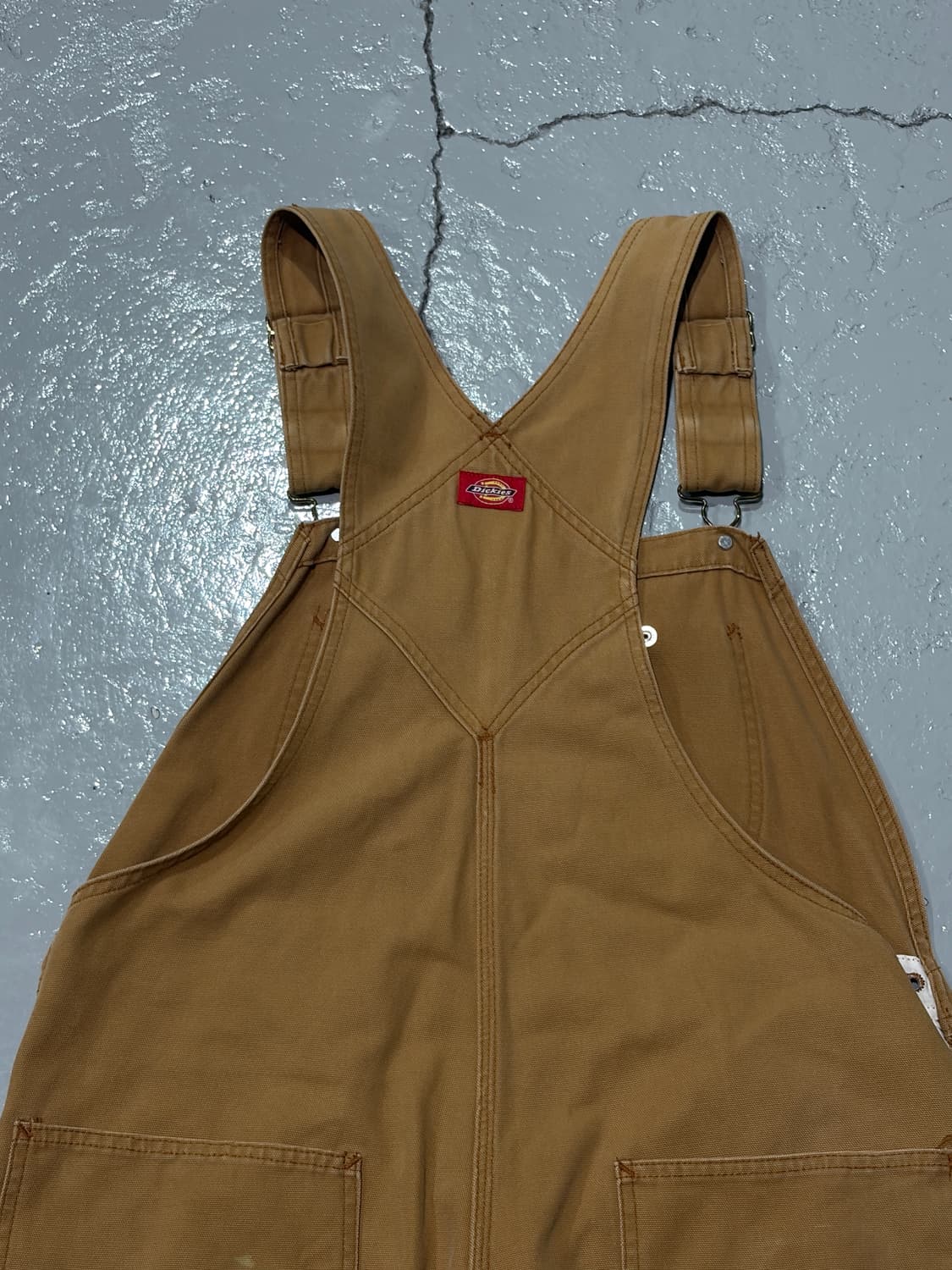 디키즈(Dickies) 빈티지 덕 캔버스 브라운 오버롤 상품이미지8