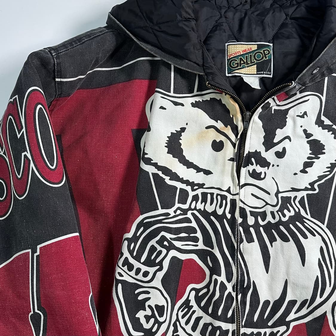 VTG 위스콘신 베저스 피그먼트 후드 자켓 상품이미지4