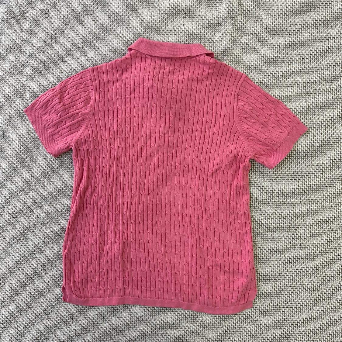 L US폴로 캐주얼 자수로고 꽈배기 반팔 0420D 상품이미지4