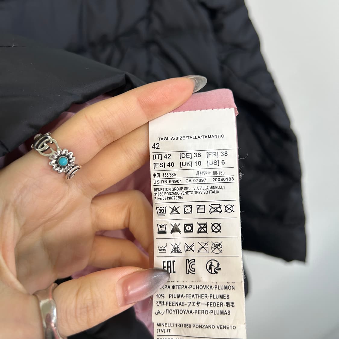 베네통 여성 오리털 패딩 66 상품이미지4