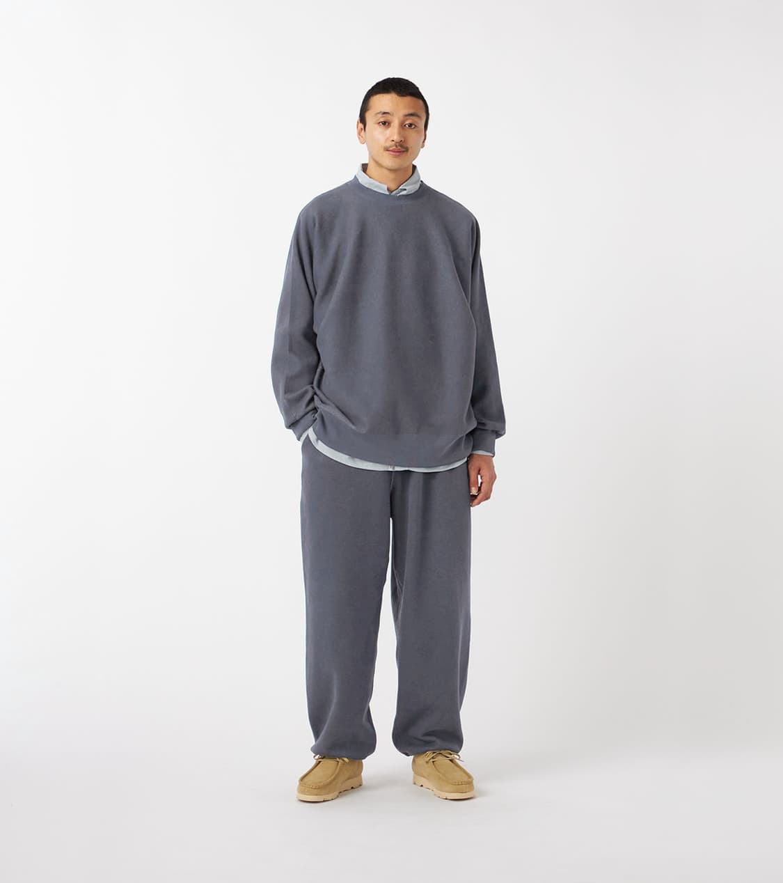 나나미카 크루넥 스웨트셔츠 헤더 레드 상품이미지4