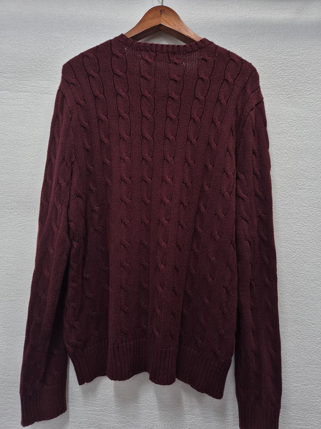 폴로 케이블 니트 버건디 / 103 (정품) 상품이미지4