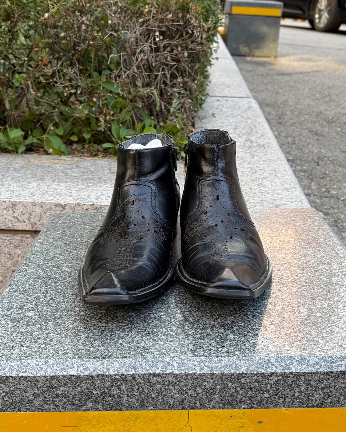 크로스 앵클 레더 부츠  상품이미지6