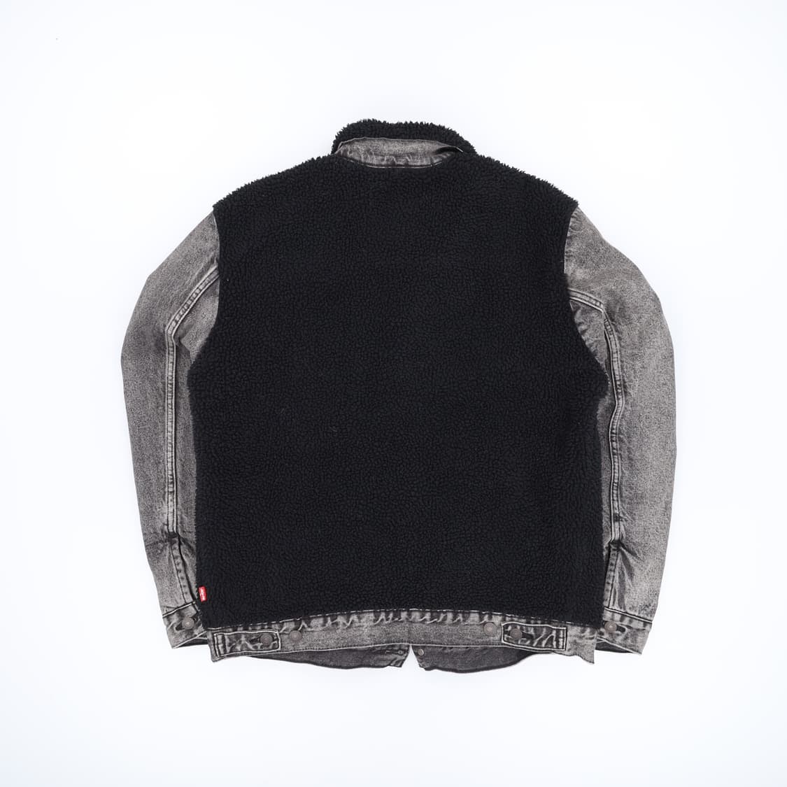 L 리바이스 그리즐리 쉐르파 트러커 데님 흑청 자켓 4184 상품이미지2