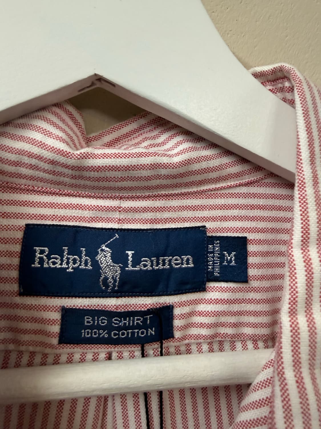 폴로 랄프로렌 빅셔츠 핑크 스트라이프 셔츠 상품이미지3