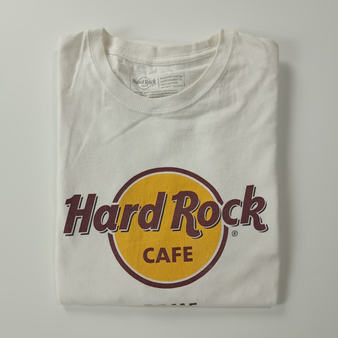 CK404 L 하드락카페 로마 화이트 반팔 티셔츠 상품이미지6
