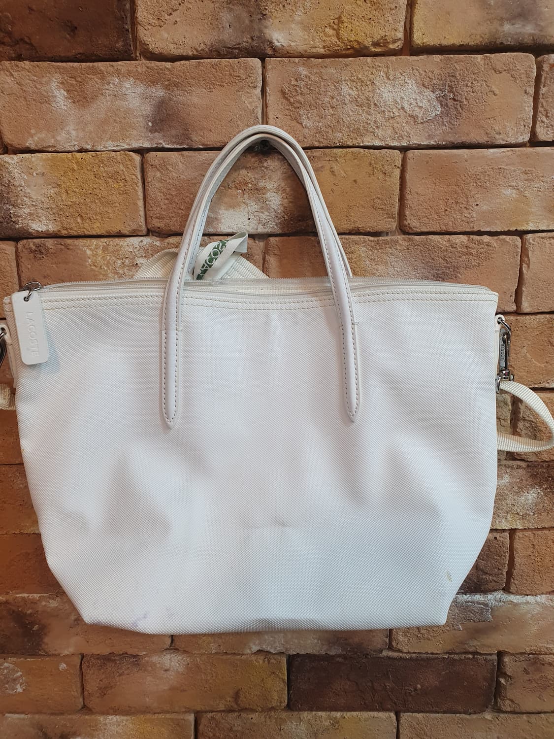 라코스테 화이트 토트백 숄더백 상품이미지2